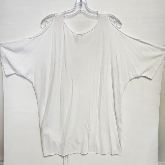 Riani Women's White Top W/Cut Out Sleeves & Knot Size 12 - Picture 4 of 13